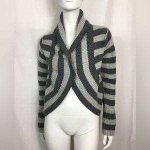 Free People Cropped Exposed Seams Cardigan Sweater Gray Women’s Size Large